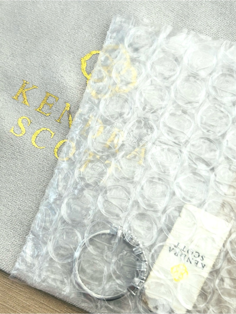 KENDRA SCOTT - Cailin Silver Crystal Band Ring in White Crystal Size 7 Earrings - Picture 8 of 10